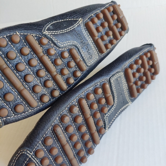 Men COLE HAAN Navy BLUE Loafers Leather Driving Shoes Sz 8.5 - Picture 6 of 8